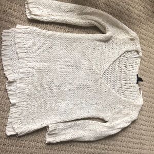 H&M cream V-neck sweater